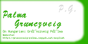 palma grunczveig business card
